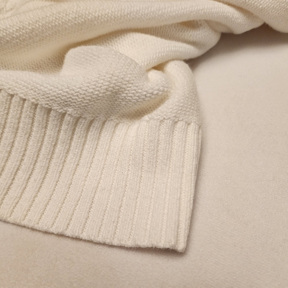 Chaps White Cable Knit Ribbed Zip-Up Sweater Size XS - Picture 11 of 13